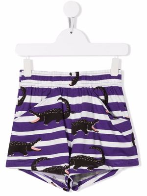 Mini Rodini crocodile-print shorts - Purple