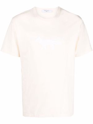 Maison Kitsuné Fox-stamp T-shirt - Neutrals