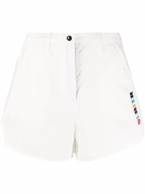 Emporio Armani Surfer-embroidered shorts - White