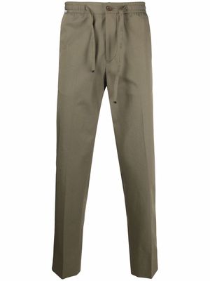 Corneliani drawstring waistband trousers - Green