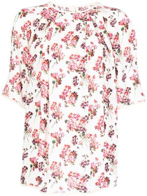 Antonio Marras pleat-design short sleeve blouse - Neutrals