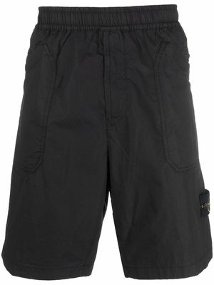 Stone Island Compass-patch bermuda shorts - Black