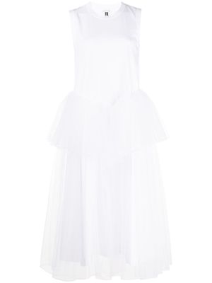 Comme Des Garçons Noir Kei Ninomiya tiered-tulle midi dress - White