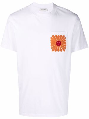 SANDRO Sun-print organic cotton T-shirt - White