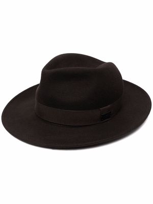 Emporio Armani wool fedora hat - Brown