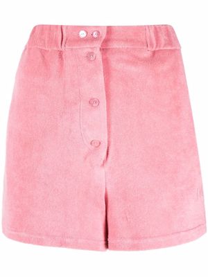 Patou high-waisted towelling shorts - Pink
