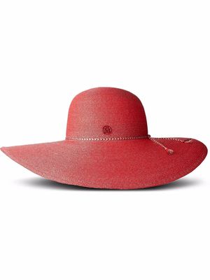 Maison Michel Blanche capeline straw hat - Red