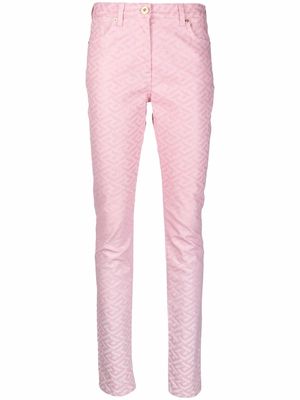 Versace La Greca slim jeans - Pink