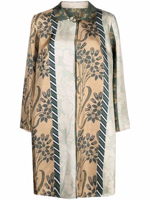 Pierre-Louis Mascia floral-print silk jacket - Green