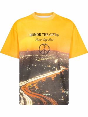 HONOR THE GIFT Sundown graphic-print T-shirt - Yellow