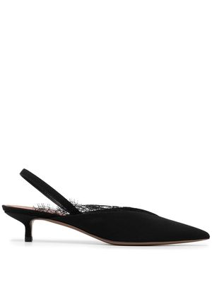 NEOUS sling-back suede mules - Black