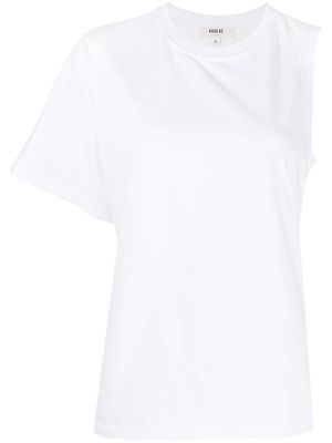 AGOLDE Della asymmetric T-shirt - White