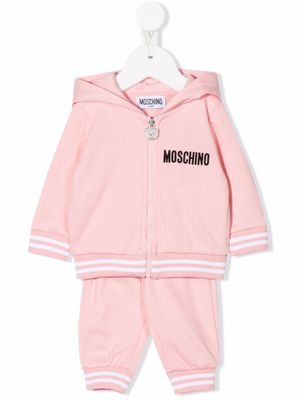 Moschino Kids embroidered-logo tracksuit set - Pink