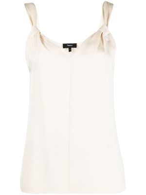 Theory georgette V-neck top - Neutrals