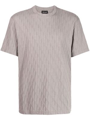 Giorgio Armani embroidered short-sleeve T-shirt - Grey
