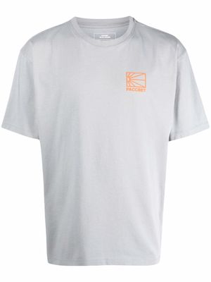 PACCBET chest logo-print T-shirt - Grey