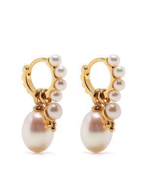DOWER AND HALL timeless pearl hoops set - Silver