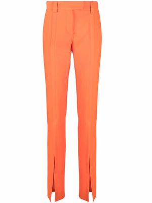 ALESSANDRO VIGILANTE front-split jersey trousers - Orange