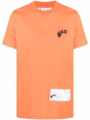 Off-White x teenage engineering logo-patch cotton T-shirt - Orange