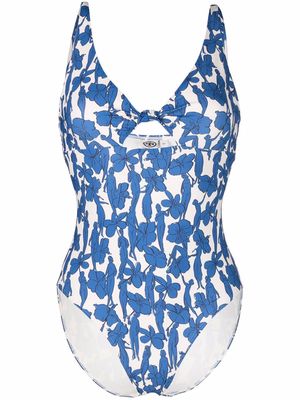 Tory Burch floral-print swimsuit - Blue