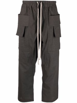 Rick Owens DRKSHDW cropped cargo trousers - Grey