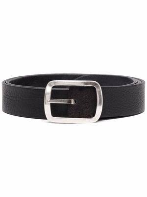 Orciani square-buckle leather belt - Black