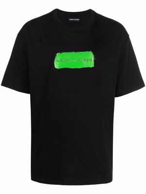 Vision Of Super logo-print short-sleeved T-shirt - Black