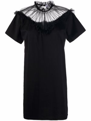Act N°1 tulle-panel short dress - Black