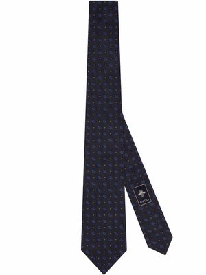 Gucci GG pattern tie - Blue