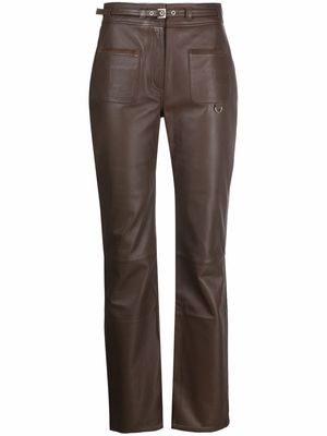 Saks Potts cropped Birkin Pants - Brown