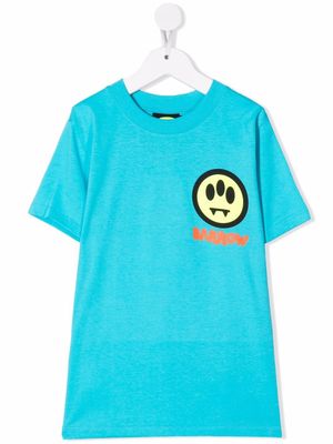 Barrow kids logo-print cotton T-shirt - Blue