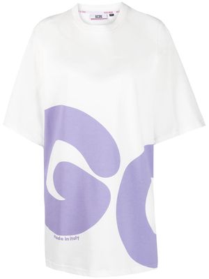 Gcds maxi logo print T-shirt dress - White