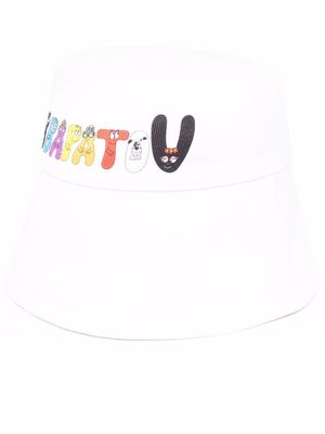 Patou graphic-print bucket hat - White