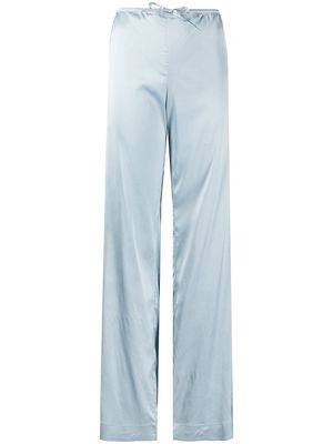 Jacquemus wide-leg satin trousers - Blue