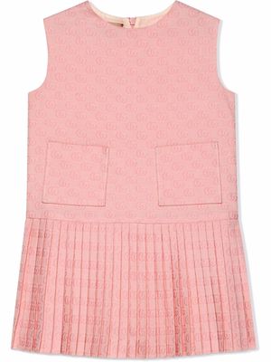 Gucci Kids GG cotton jacquard dress - Pink