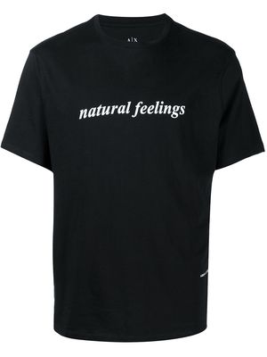 Armani Exchange Natural Feelings logo-print T-shirt - Black
