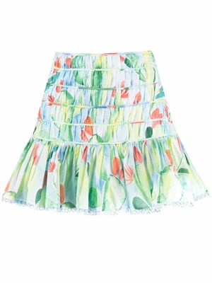 Charo Ruiz Ibiza floral-print mini skirt - Green