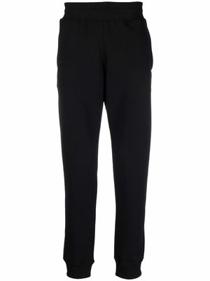 Moschino logo-lettering cotton track trousers - Black