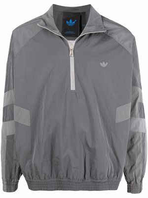 adidas embroidered-logo sport jacket - Grey