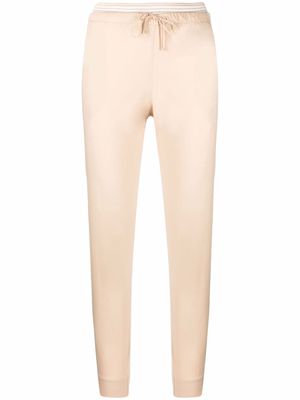 D.Exterior layered waistband tapered trousers - Neutrals