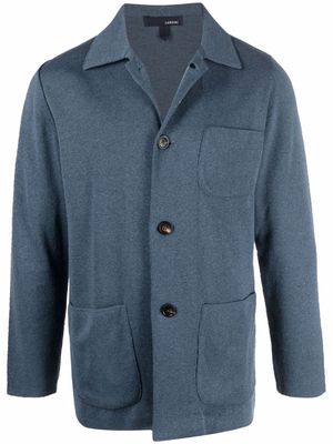 Lardini collared blazer cardigan - Blue