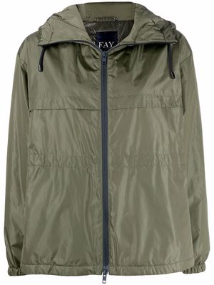 Fay zip-up hooded jacket - Green