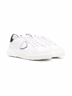 Philippe Model Kids TEEN Temple low-top leather sneakers - White