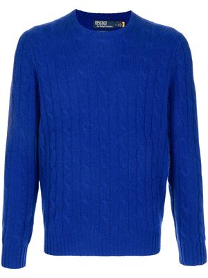 Polo Ralph Lauren cable knit crew neck jumper - Blue