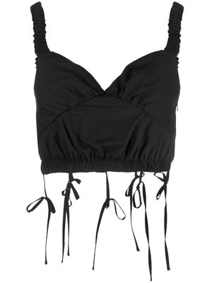 Act N°1 cropped vest top - Black