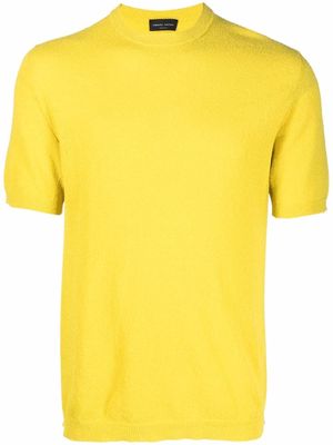 Roberto Collina crew-neck knit T-shirt - Yellow