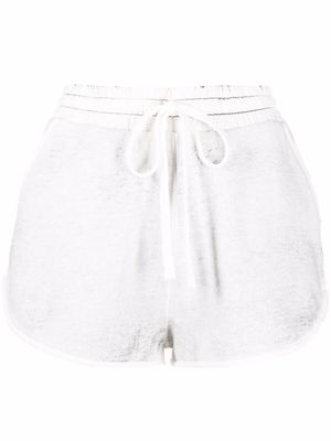 Thom Krom jersey drawstring-waist track shorts - White