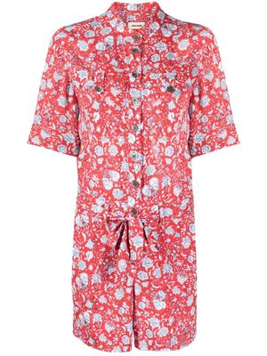 Zadig&Voltaire floral-print playsuit - Red