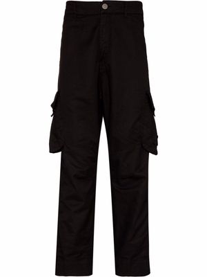 Stone Island Shadow Project side-zip tapered cargo trousers - Black