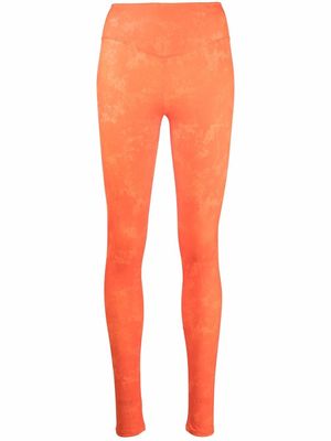 DEPENDANCE washed-effect leggings - Orange